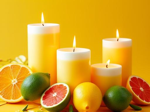 Energizing candle scents