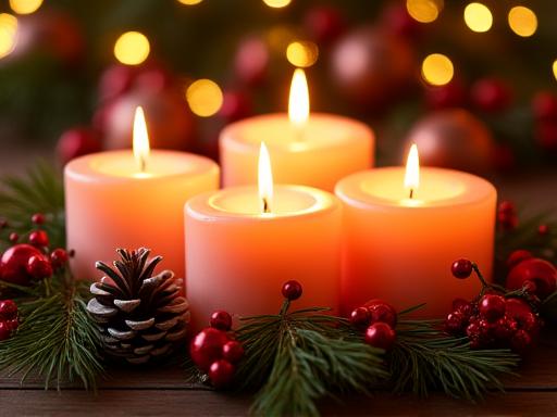 Holiday themed candles