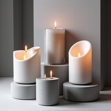 Sculptural art candles