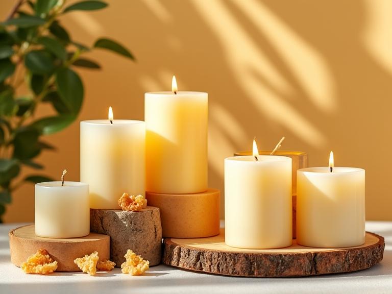 Eco-friendly soy and beeswax candles