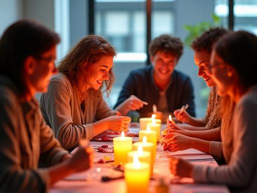 Team building candle making